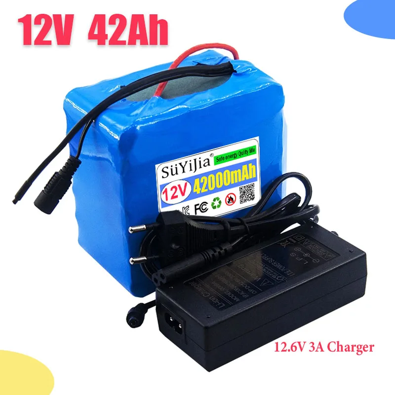 

18650 Battery Pack 12v Lithium Battery 42ah High Current Large Capacity 42,000MAh Xenon Lamp Motor Mobile Backup Battery