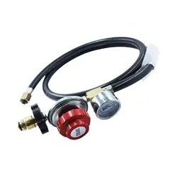 High Pressure Gas Regulator, 30PSI Gauge Adjustable Pol Connector for Camping