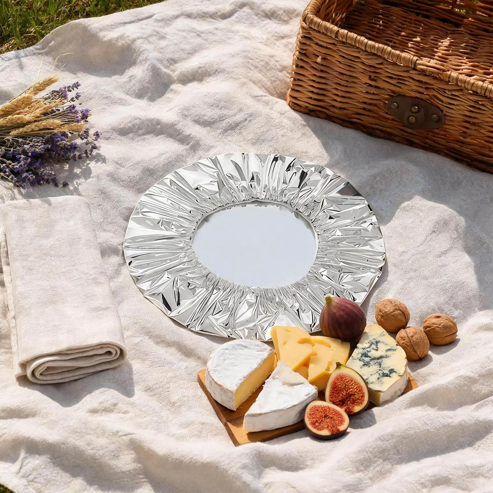 Aluminum Foil Insulated Film 30Pcs/set Elastic Food Covers Kitchen Insulated and Fresh-Keeping Flexible Food Cover
