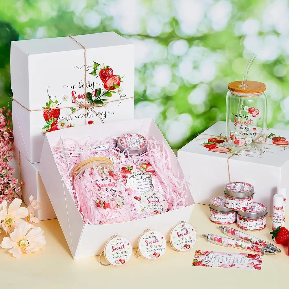 حزمة جائزة استحمام الطفل مكونة من 72 قطعة: أكواب زجاجية وأقلام أحمر الشفاه والشموع وسلاسل المفاتيح والمزيد للهدايا الممتعة #5