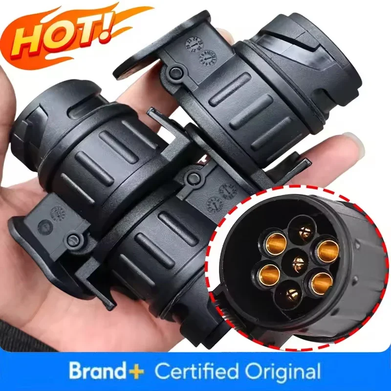 

13 To 7 Pin Plug Adapter Trailer Connector 12V Towbar Towing Plugs Socket Adapter Protect Connections A30 Connector Amagi