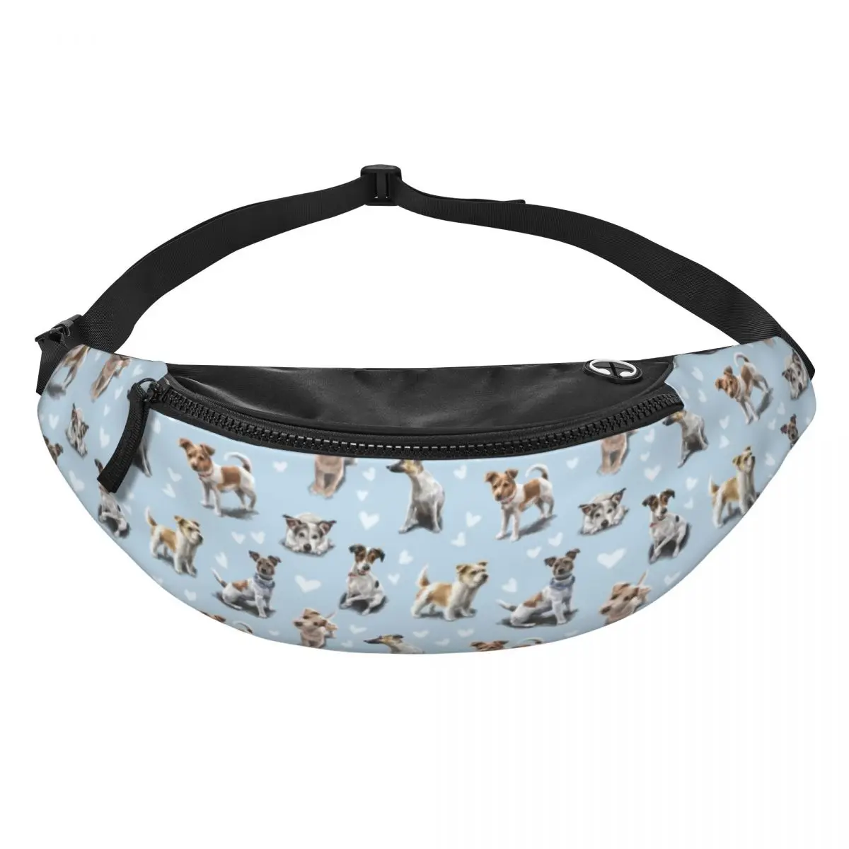 Cool Jack Russell Terrier Puppy Love Fanny Pack Women Men Pet Dog Crossbody Waist Bag for Hiking Phone Money Pouch