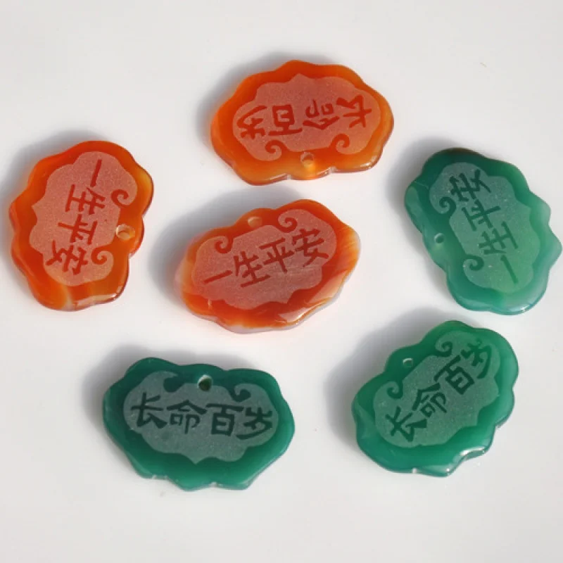 العقيق ذهبية قلادة DIYHairpin الملابس والاكسسوارات Lujianghu شارع كشك اليشم بالجملة