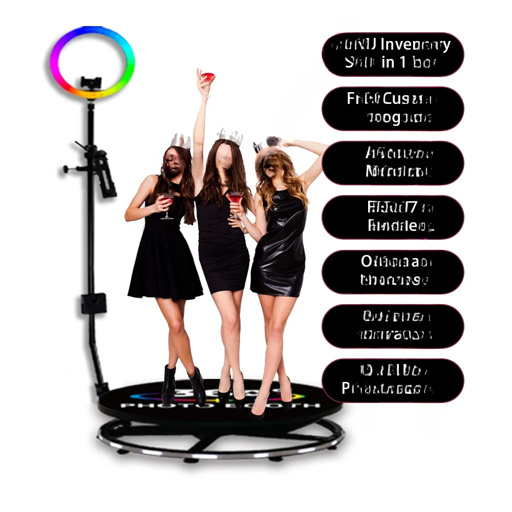 For 360 Photo Booth Ring Camera Turntable Atmosphere Artifact 360 Degrees Photo Booth Surround Photographing Platform