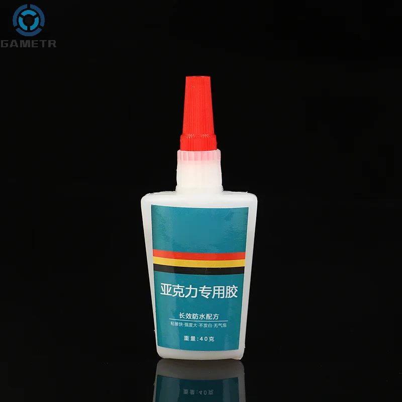 40g Strong Instant Acrylic Glue Special PMMA Adhesive ABS Transparent Plexiglass PVC Plastic Glue Waterproof Fast Curing Glue