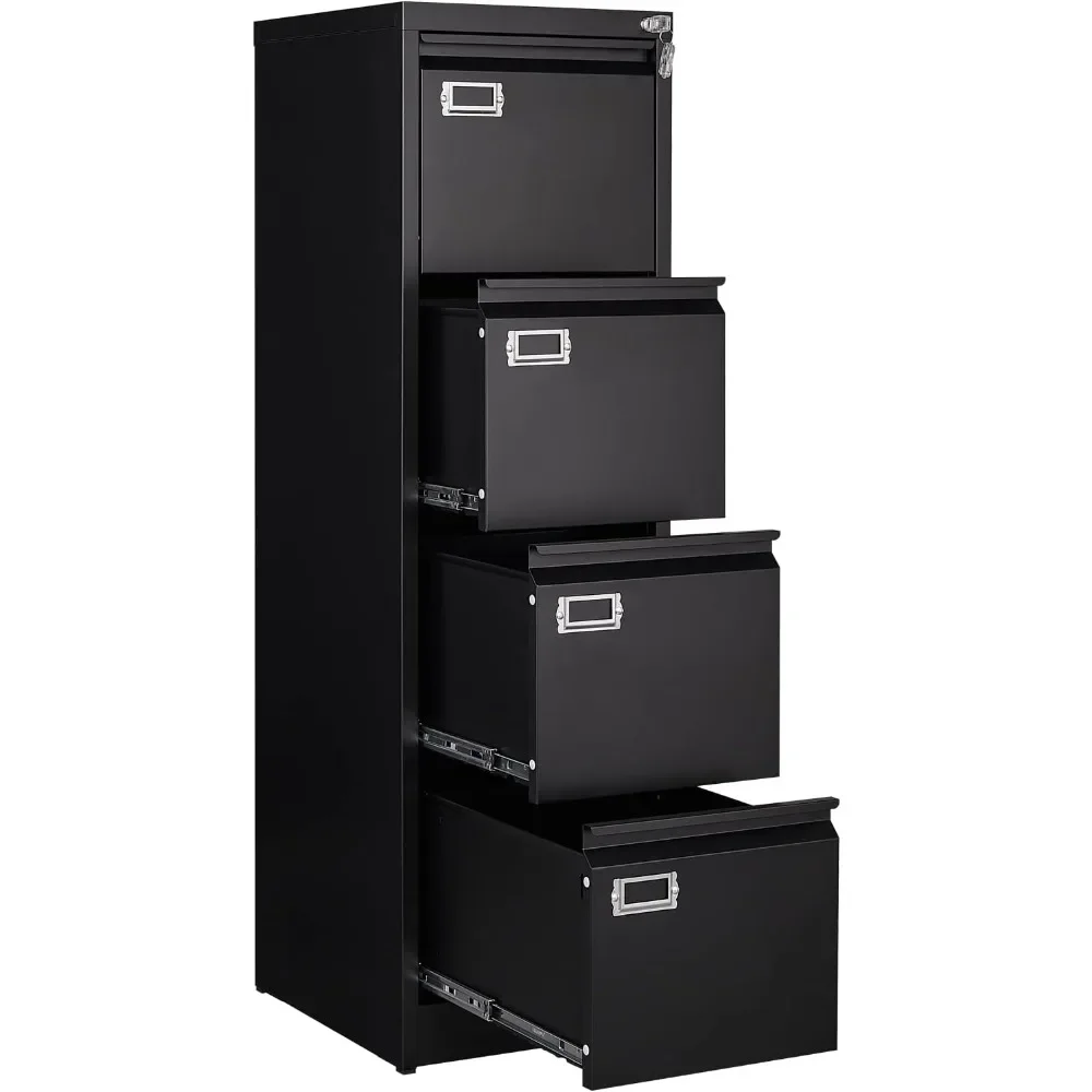 4MELFile Cabinet, armoires de classement pour le bureau à domicile, armoire de rangement de fichiers verticale en métal avec serrure, armoire de classement verrouillable