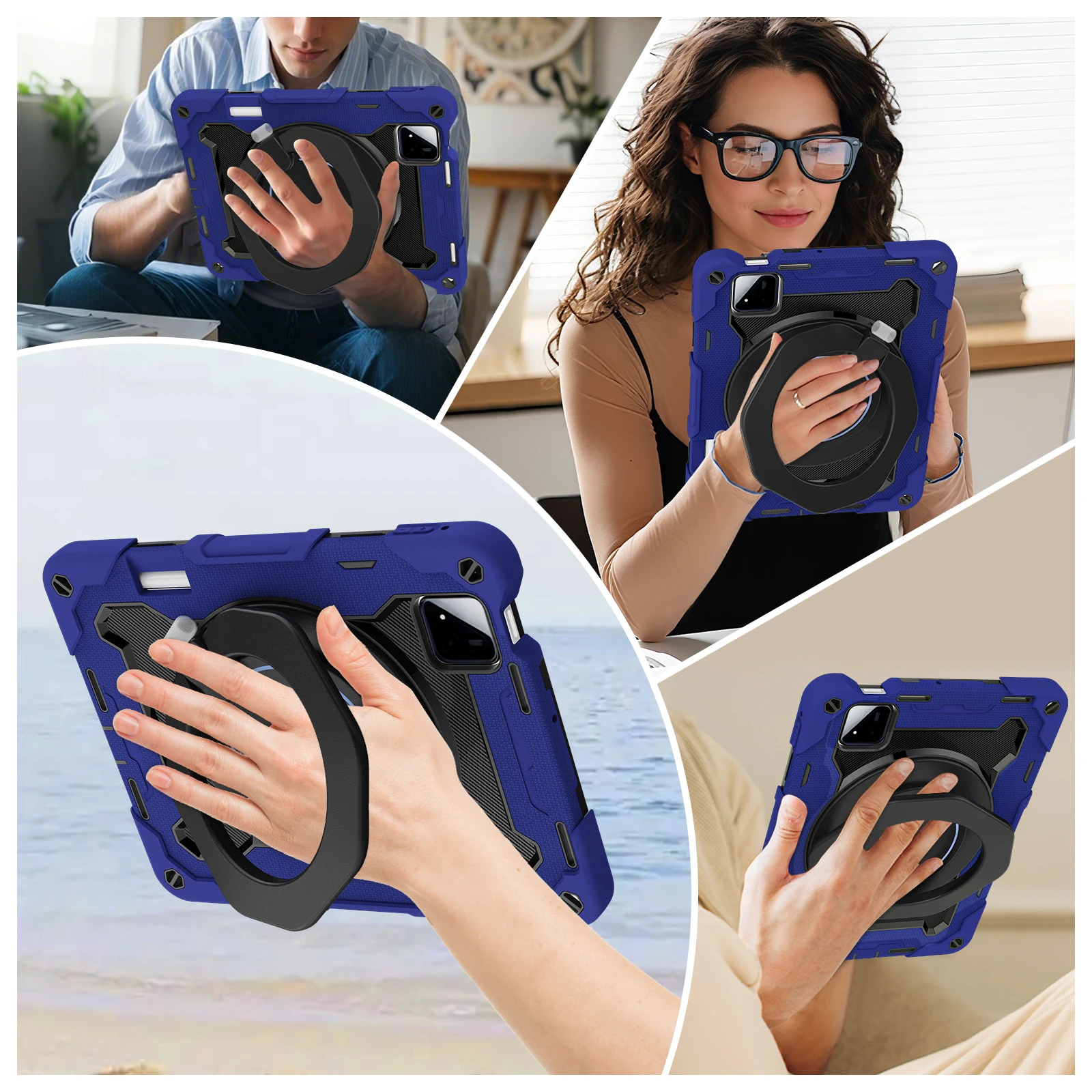 360 Rotating Handle Grip Armor Case For Xiaomi Poco Pad X1 Mini 8.8