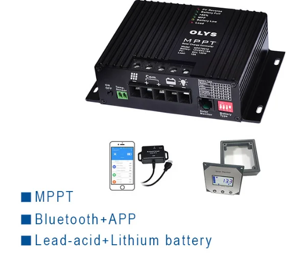 

Portable Solar Charge Controller 12/24V 10A MPPT charge controller