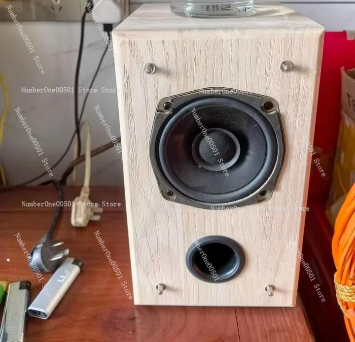 

Wood log speaker empty box body two-way subwoofer car speaker modified shell