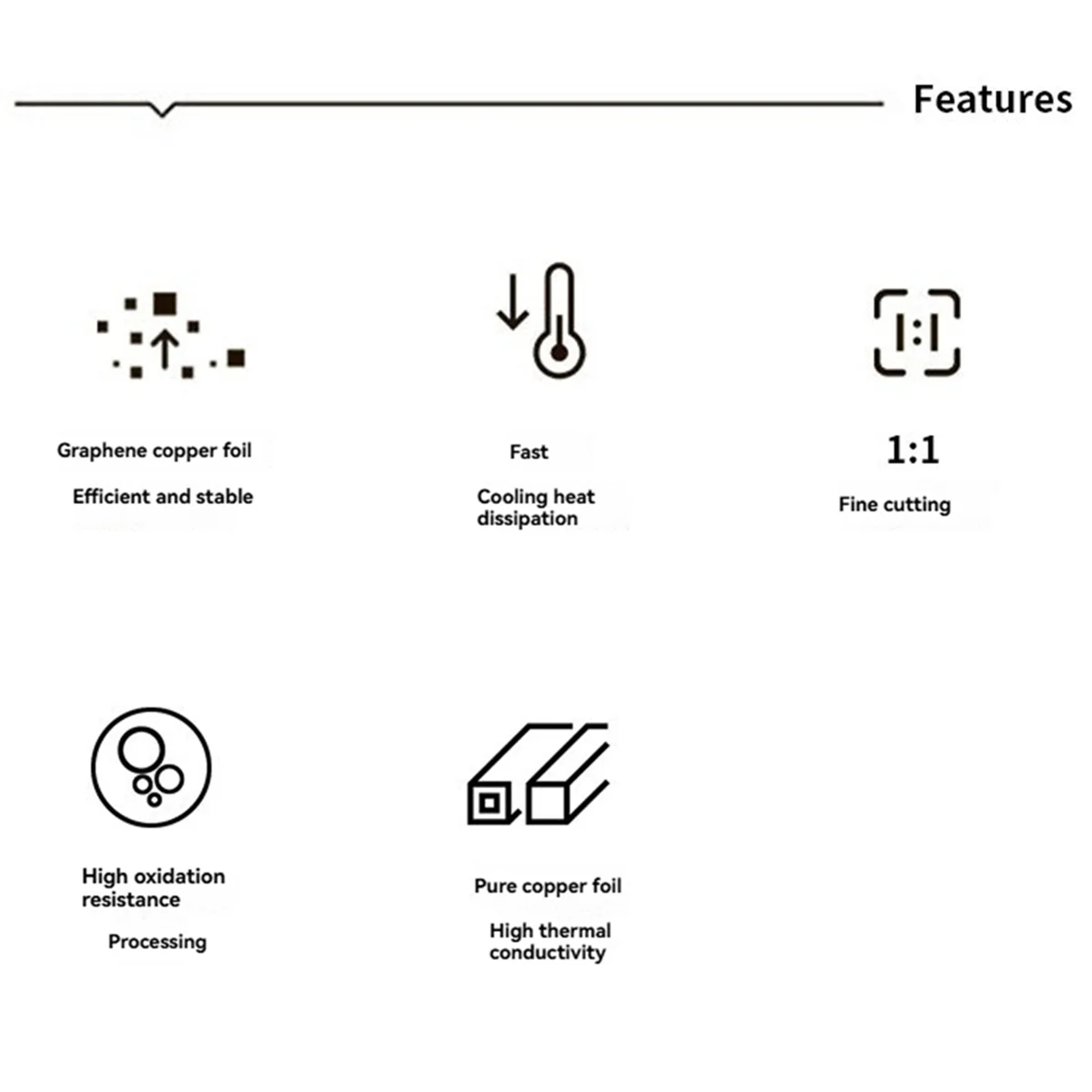 المشتت الحراري SCLS Graphene M.2 SSD، مشعاع تبريد بتصميم جرافين مزدوج الطبقة من رقائق النحاس لأجهزة الكمبيوتر المحمول M.2 2280 SSD