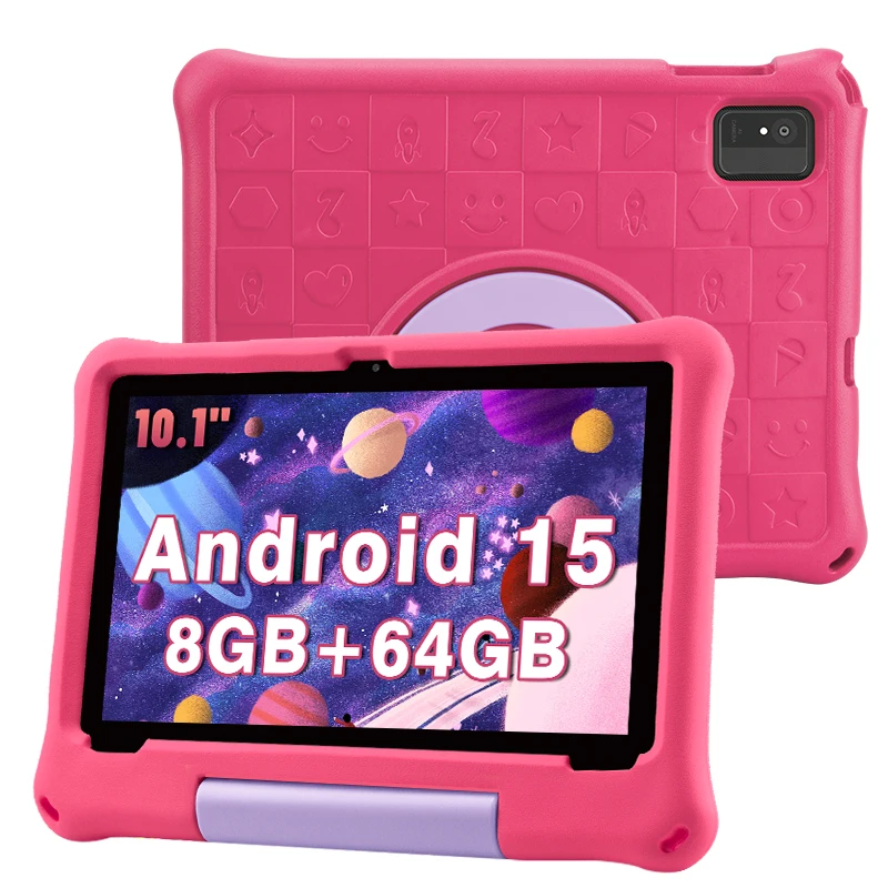 

ANRY 5000 мАч Android-планшет 10,1 дюйма, планшет Android 15 2025 для детей и взрослых, 8 ГБ ОЗУ, 64 ГБ, расширяемый 1 ТБ, два динамика