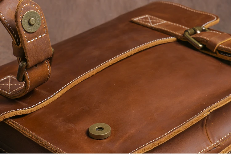 LUOKIR Retro Umhängetasche Crazy Horse Leder Schulter Tasche männer Echte Leder Crossbody Lokomotive Tasche Klassische Cambridge Tasche – Detail 10