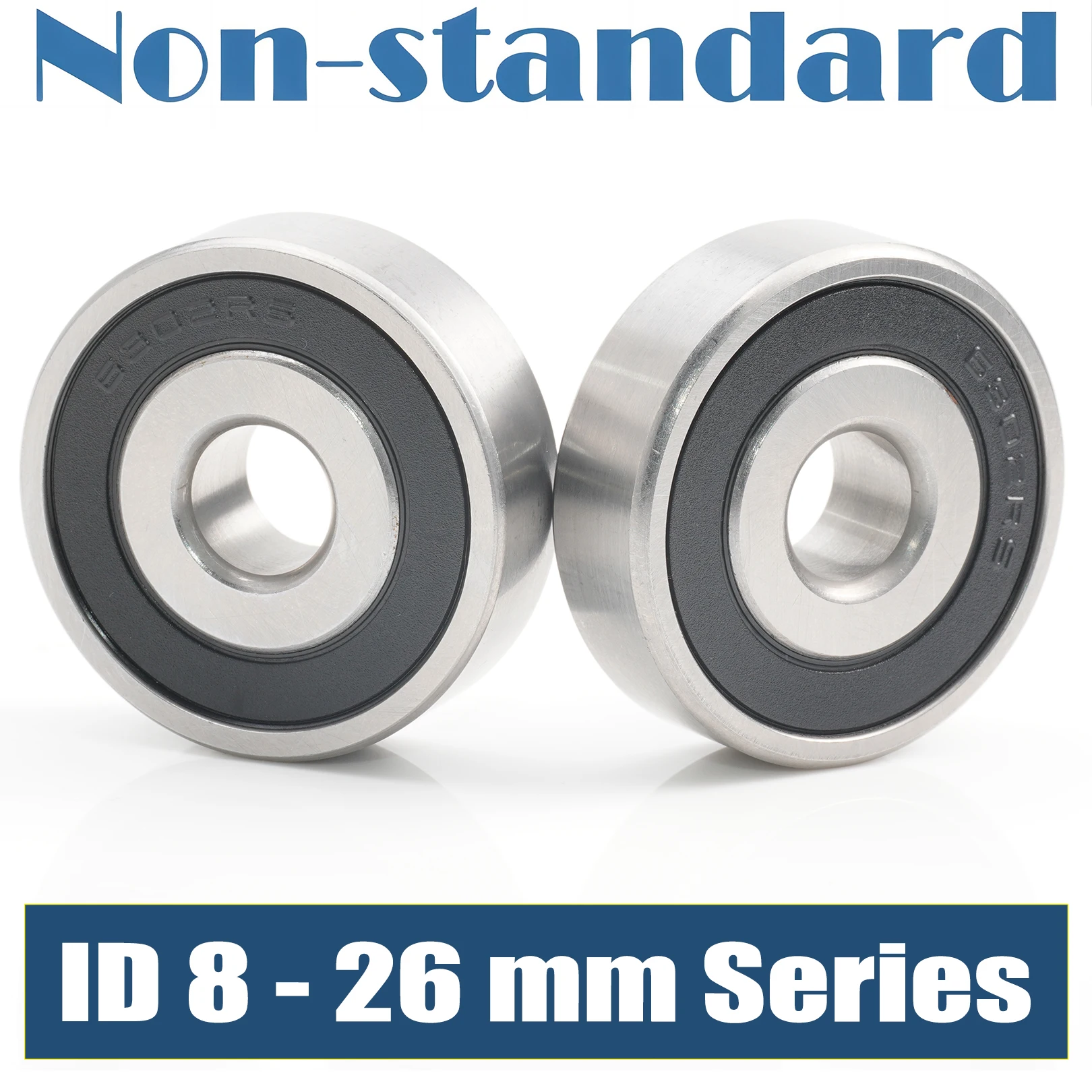 Image of 2 Stück nicht standardmäßige Kugellager Innendurchmesser 8 10 12 14 15 16 17 18 19 20 21 22 25 26 mm Außendurchmesser 20 40 42 43 44 47 52 mm