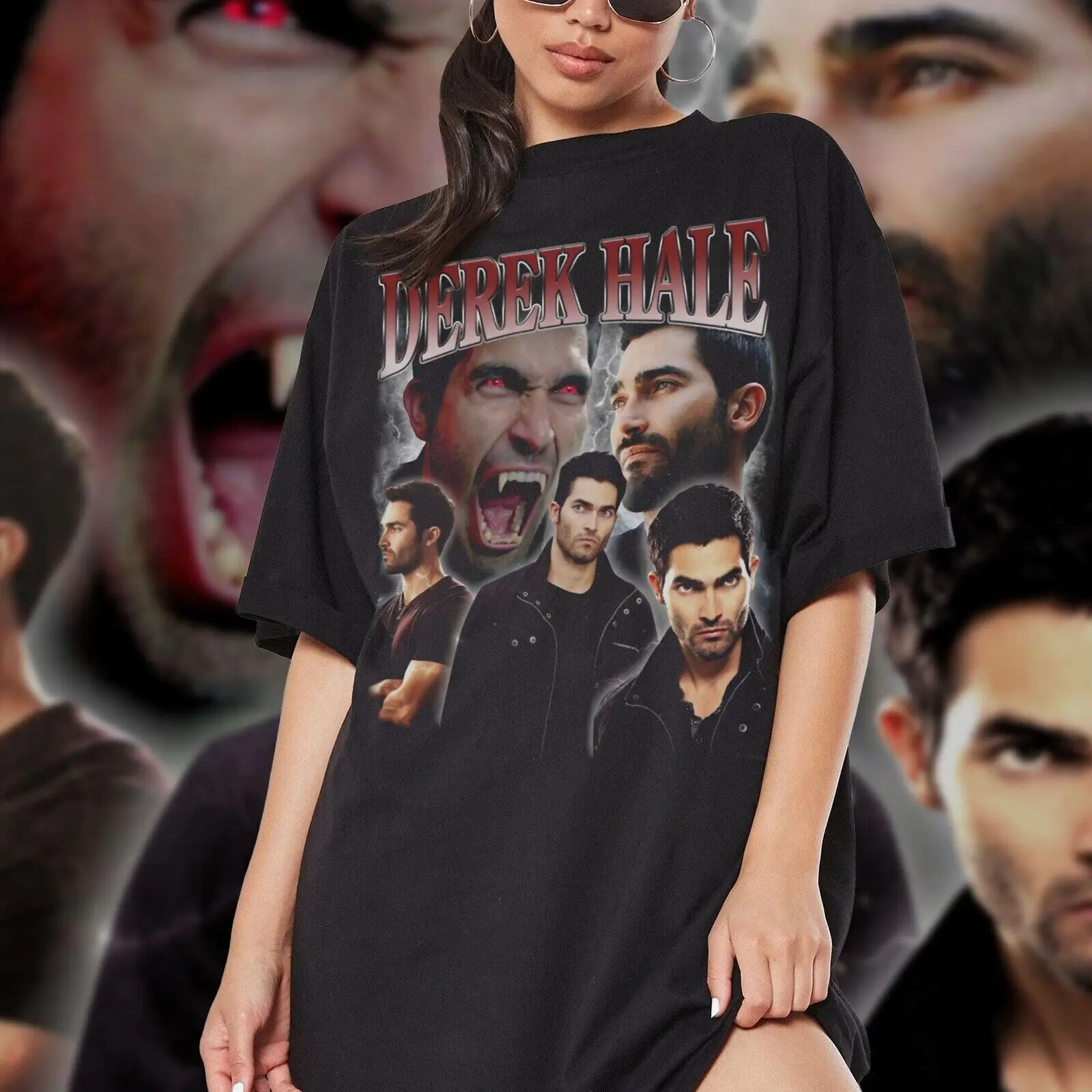 Derek Hale Shirt Actor, Tyler Hoechlin Vintage Teen Wolf tshirt Movie Fan Classi