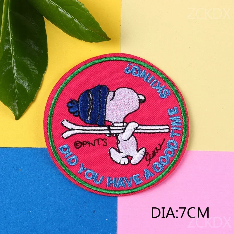 Snoopy Woodstock Cartoon Embroidered Patches Badge Cute Animation Boy Girls Clothes DIY Patches Pants Fusible Patch Accessories