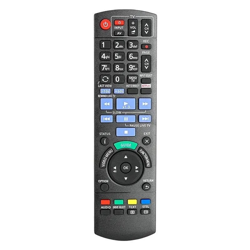 N2QAYB001113 For Panasonic Remote Control Replacement With Netflix Button, For Panasonic Blu-ray Disc Recorder DMR-BCT76