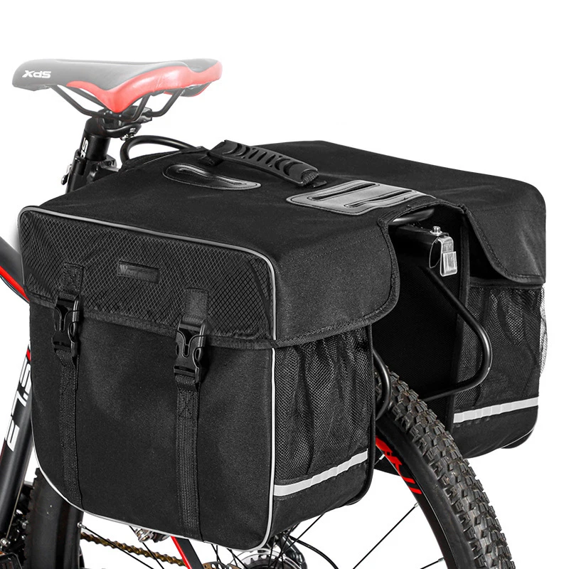 High Quality Pannier Bag Double-Sided Large Capacity With Reflective Strips Waterproof Safety Delivery For Riding Equipment
