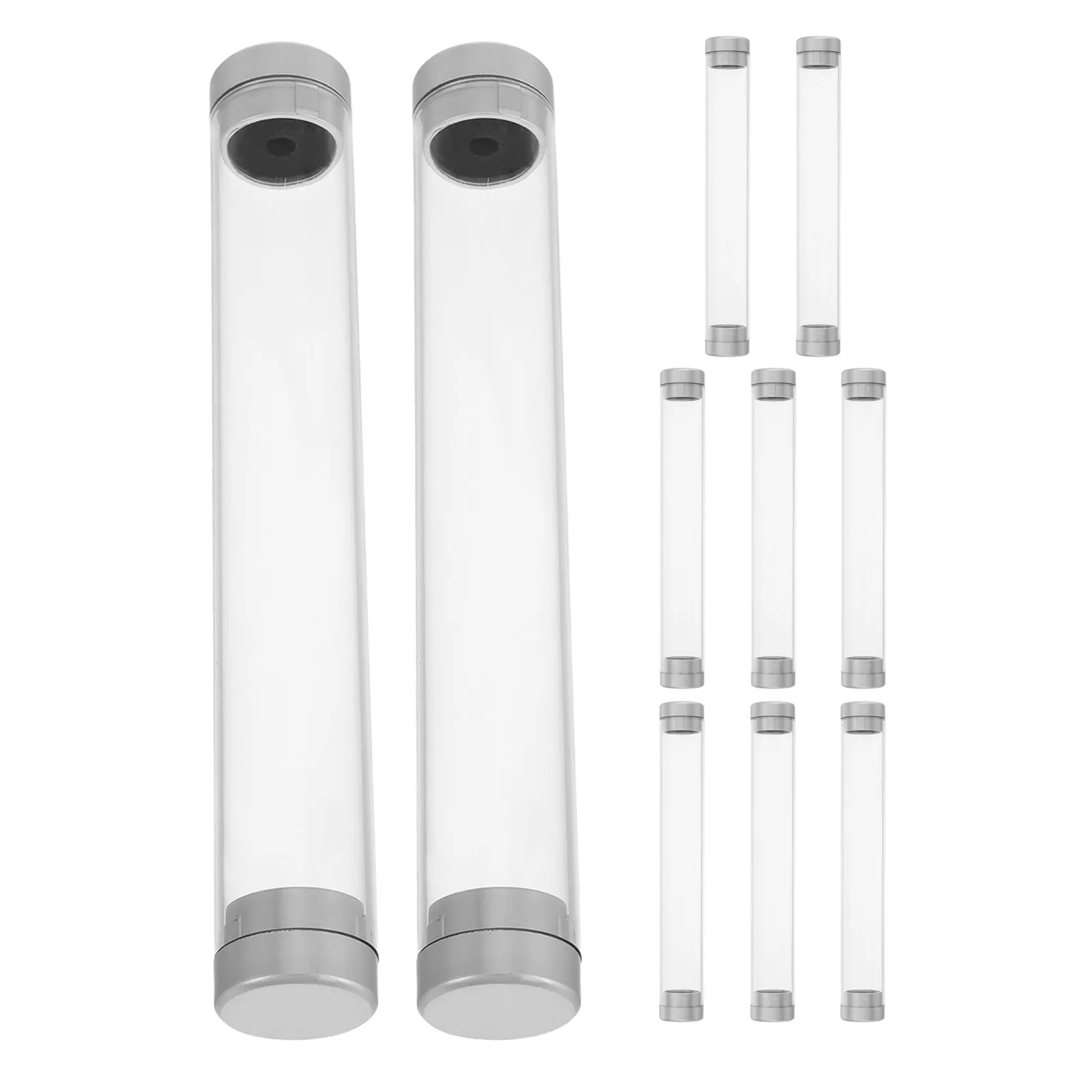 

10Pcs Portable Tweezers Holder Transparent Storage Tube for Eyelash Extensions Clips Precision Tools Organized