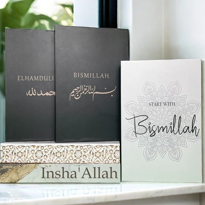 Islam Kaaba Luxury Fake Book Storage Box Decorative Books Islamic Interior Decoration Ornament Mosque Coffee Table Bedroom Decor