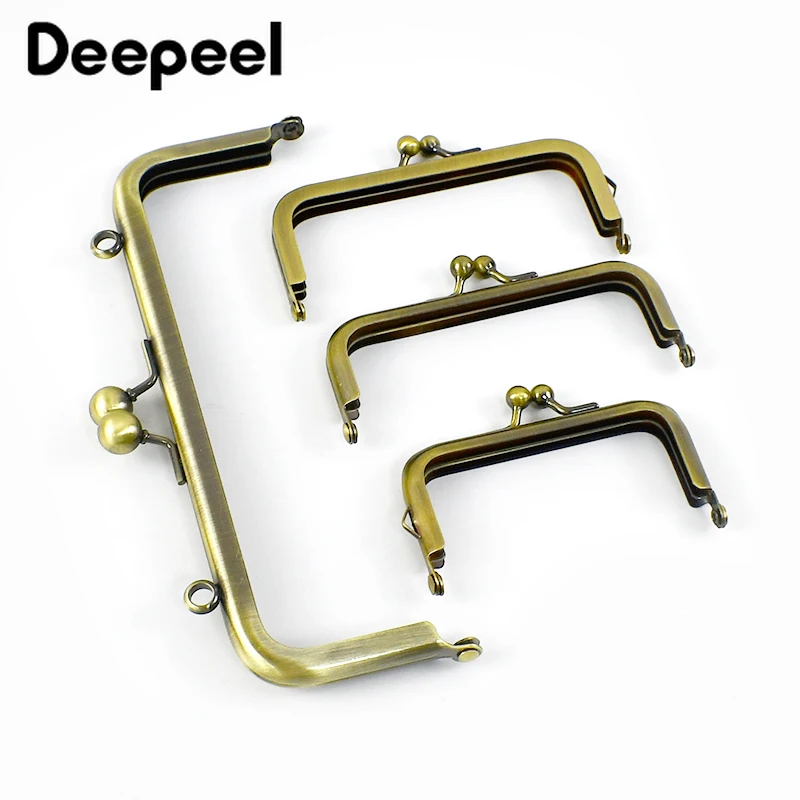 2/5Pcs Deepeel 8.5/10.5/15/18.5cm Metal Frame For Purse Bag Sewing Bronze Clasp Metalic Kiss Clasps Lock Bags Accessories