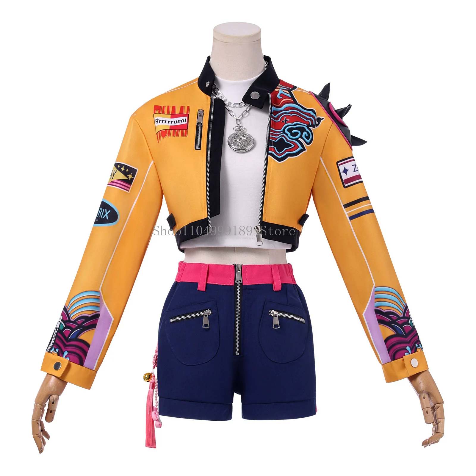 

Anime KPop Demon Cos Hunters Superstar Lumi Mira Zoe Cosplay Costume Full Set Girl Group Suit Women Halloween Party Roleplay