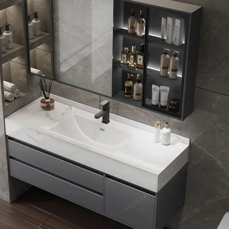 

High-quality Design Originality Cabinets Space Saving Bathroom Cabinet Narrow Salon Station Gabinete Luxury Storage Furniture