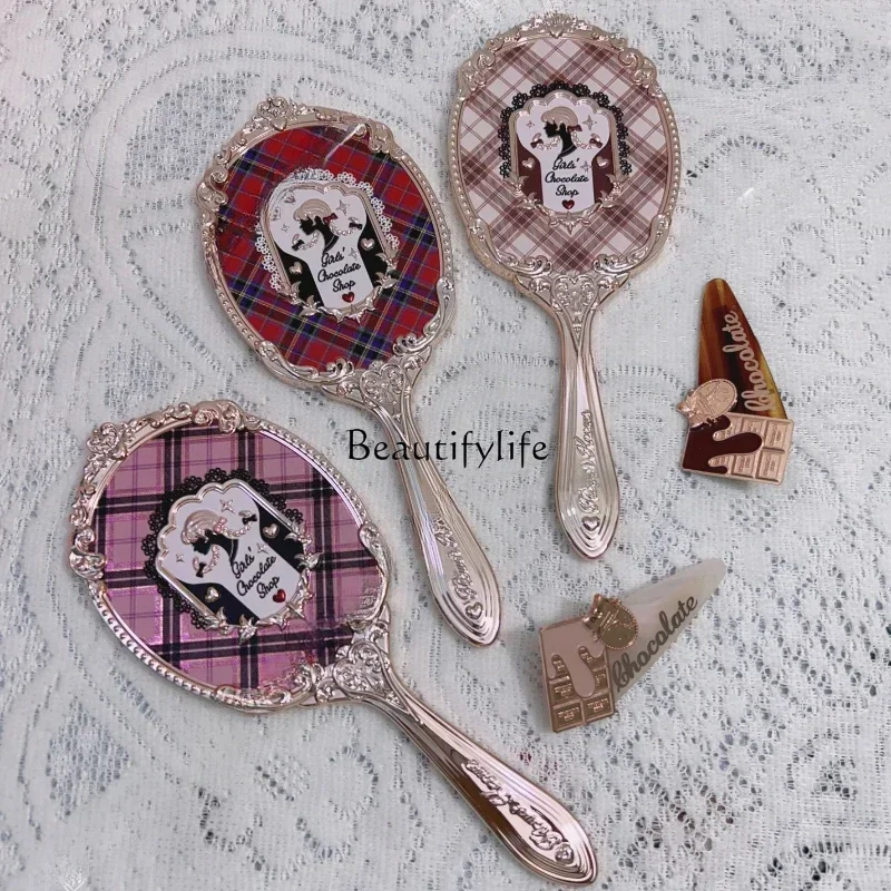 Flower Know Chocolate Hand Mirror Swan Ballet Mirror Exquisite Surrounding Barrettes