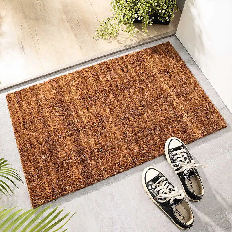 Outdoor Front Door Mat Entrance Doormat 40x60cm Natural Yellow Coconut Fiber Thicken 15mm Anti-Slip Shoes Clean Mat Carpet Rug