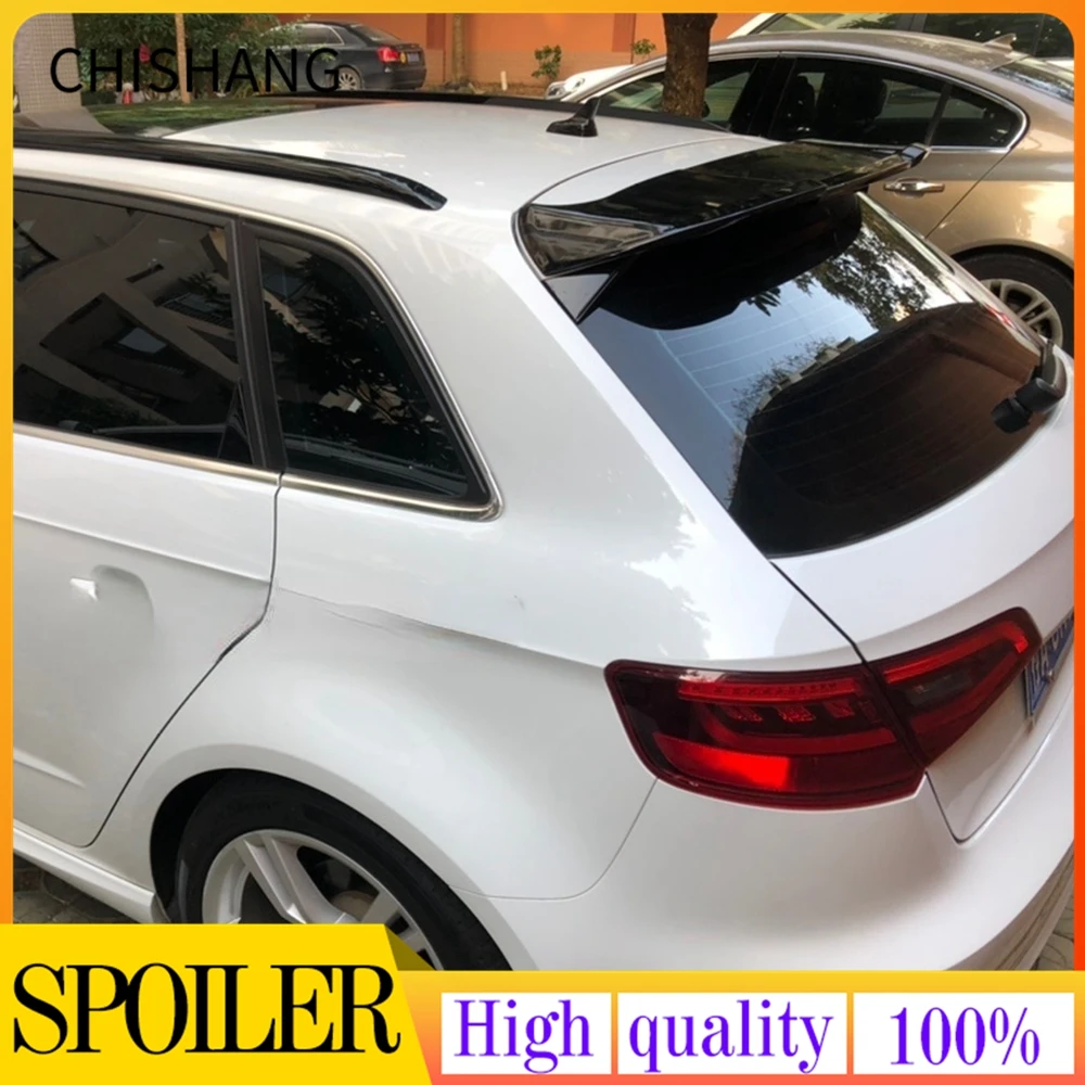 Спойлер для хэтчбека Audi A3 2014-2018, спойлер Audi A3 из АБС-пластика, цветной задний спойлер для крыла автомобиля