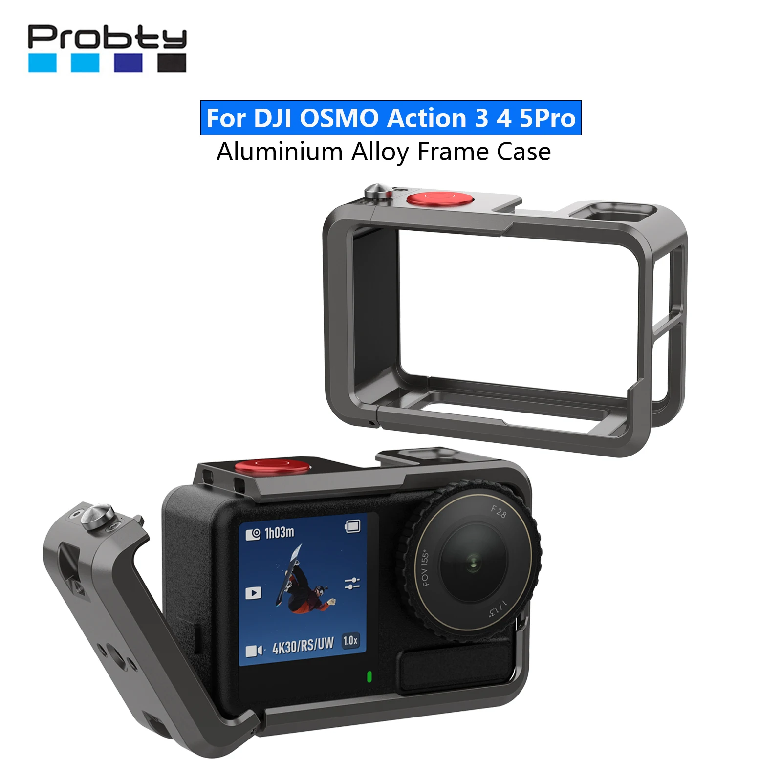 For DJI OSMO ACTION 5Pro 4 3 Full Protective Frame Case Quick Release withCold Shoe 1/4 Hole Metal Cage For DJI Action 3 4 5pro