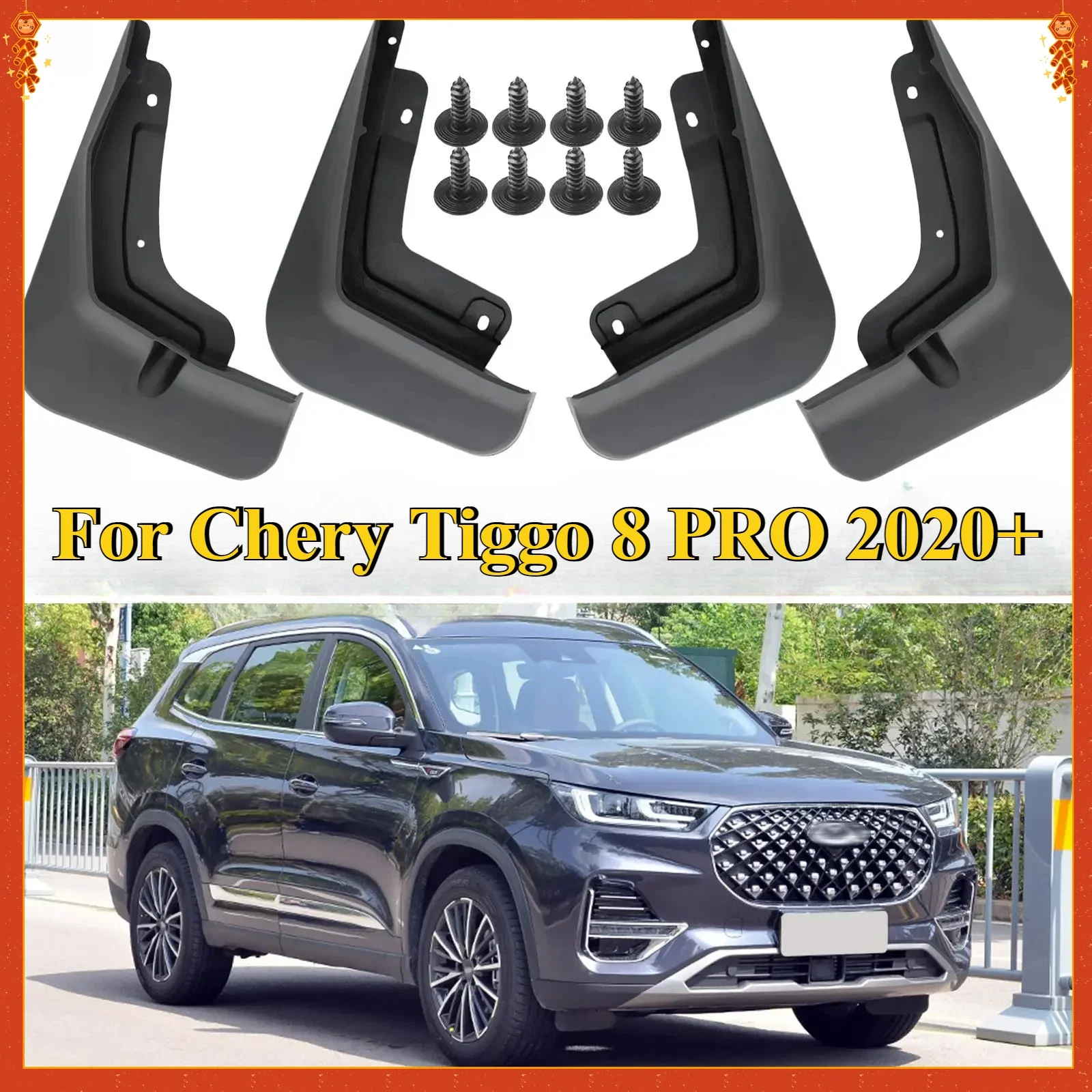 4 Uds para Chery Tiggo 8 Pro Plus 2018-2025 guardabarros guardabarros guardabarros guardabarros delantero accesorios de rueda trasera