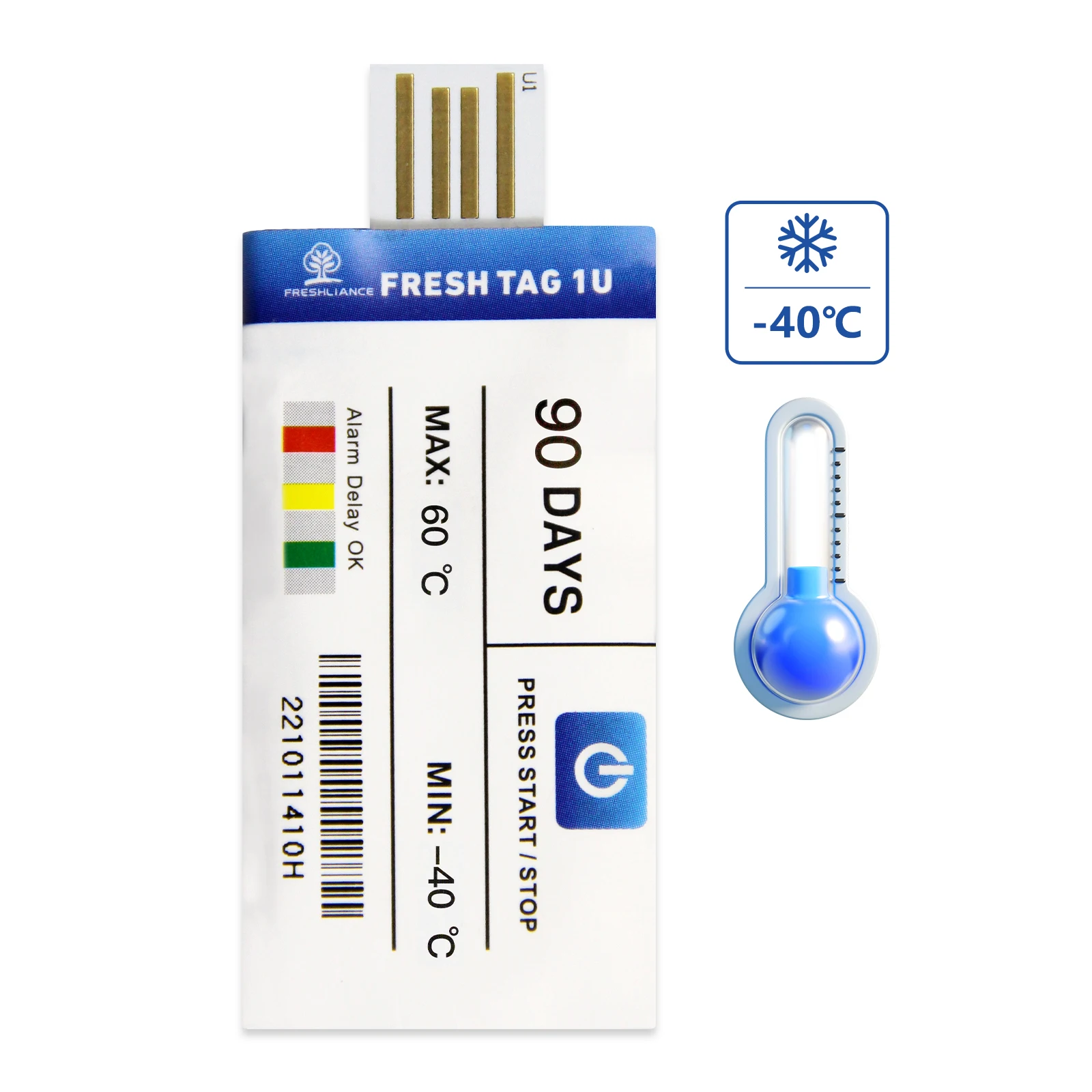 3PCS Fresh Tag 1U Best Selling USB Temperature Data Recorder Low Temperature Data Logger