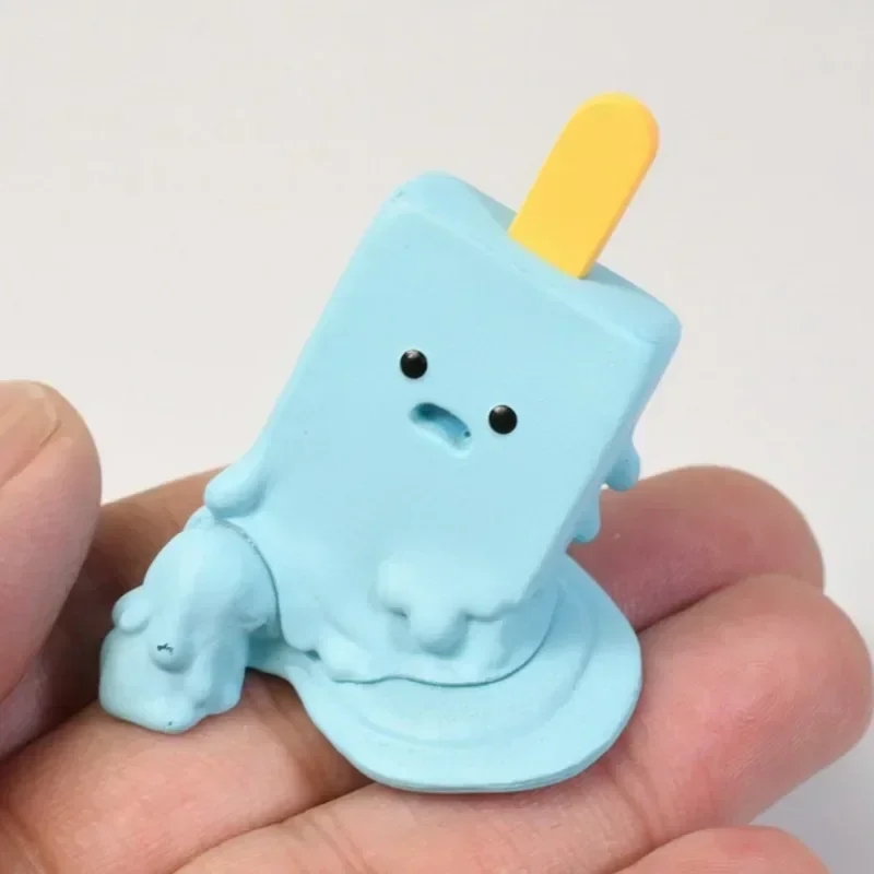 Qualia Cute Kawaii Gashapon Capsule Toys Action Figure Melting Ice Cream Candle Cheese Anime Figurine Miniature Doll Decor Gift