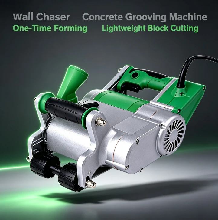 Concrete Wall Chaser for Electrical‑Plumbing Installation, One‑Time Grooving Machine for Lightweight Brick Aerated Foam Brick