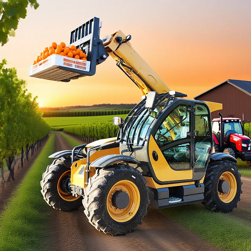 

Customized telescopic arm loading and unloading machine, 3.5-ton all terrain low-cost telescopic loader