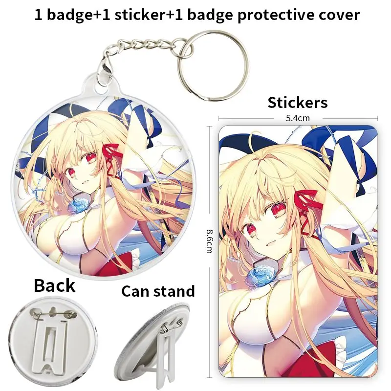 Aliceliese Lou Nebulis IX Iska juego personaje de Anime botón suave insignia broche ancla periféricos Pin decoración de mochila