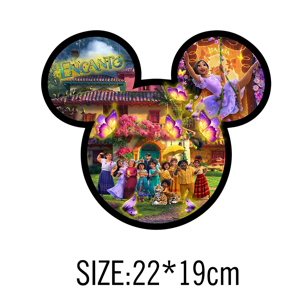 Nowe naszywki Encanto Mirabel DIY T-Shirt Cartoon Disney Naszywka dla dziewczynki Naklejki Odzież Naszywka termotransferowa Prezent urodzinowy