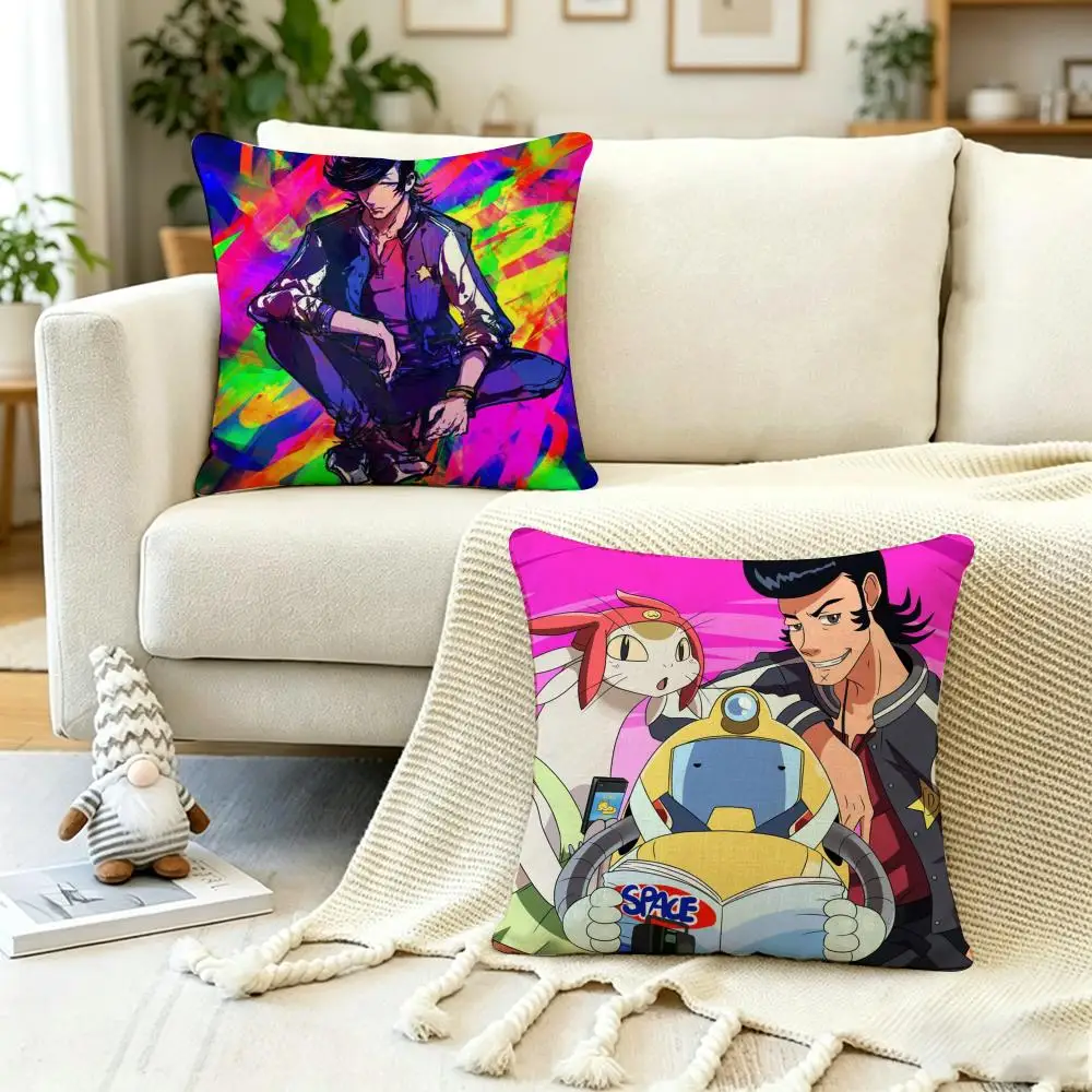 Anime Poster S-Space D-Dandy Cushion Cover Anti-dustmite Pillowcase Invisible zipper silky short plush Sofa cushion cover