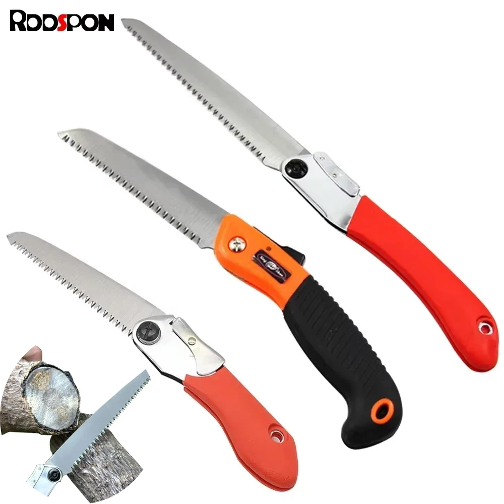 SK5 Foldable Telescopic Pruning Hand Saw Non-slip Handle Wood Cutting Saw For Fruit Trees Gardening Portable Garden Tools
