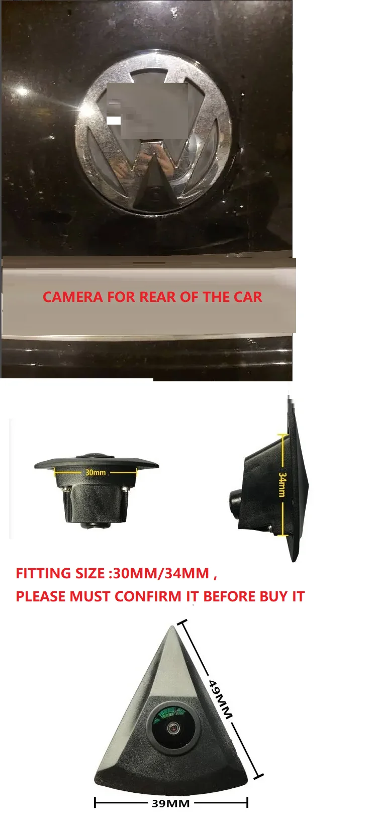 Car Front View Camera for VW Volkswagen GOLF Jetta Touareg Passat Polo Tiguan Bora Waterproof Wide Degree Logo Embedded For VW