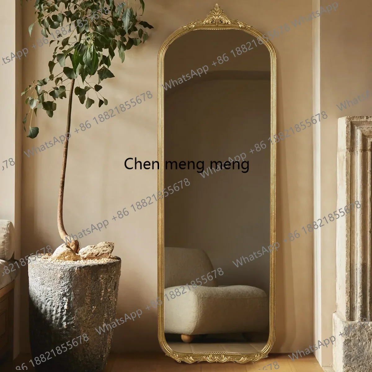 a139 French dressing wall-mounted full body, floor-to-ceiling mirror,wall-mounted American bedroom living room vaulted fitting m