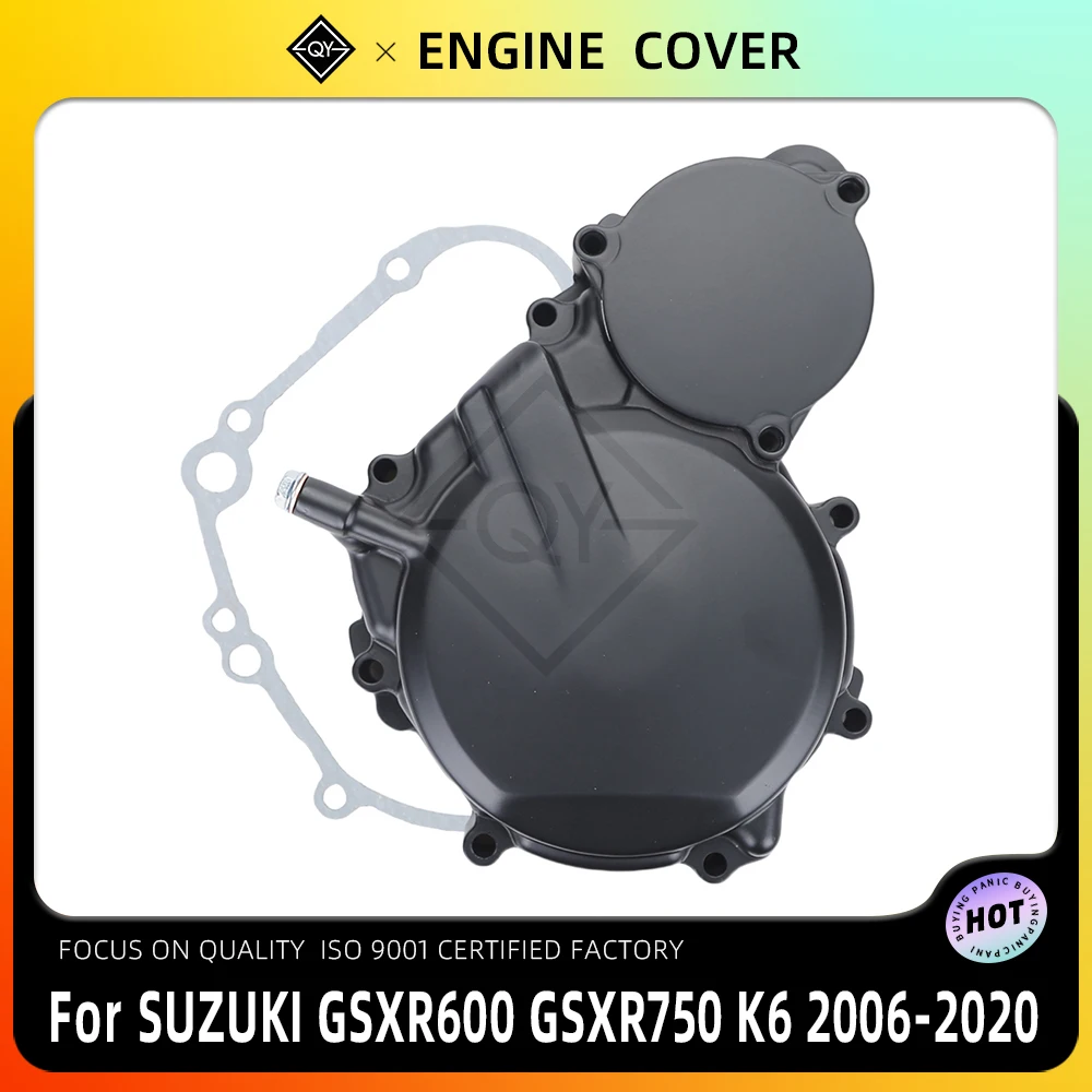 

LQYL Engine Cover Stator Cover Motor CrankCase Side Cover Shell For SUZUKI GSXR600 GSXR750 GSX-R 600 750 K6 2006-2020 With logo