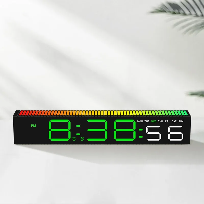 LED Electronic Clock,Electronic Clock, Colorful Pickup Clock, Nine-color Changeable, Three-Speed Brightness Adjustment