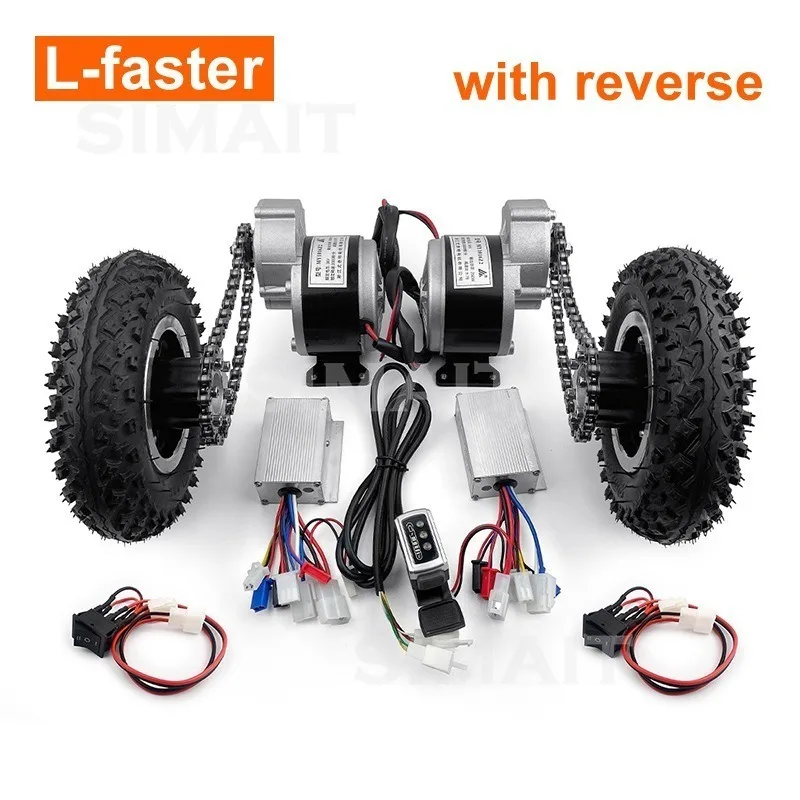500W Dual Drive Electric Trolley Conversion Kit, 8 Wheels, 200kg Load Capacity