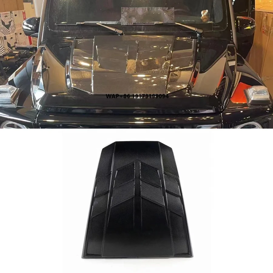 

New Dry Carbon Fiber Front Hood Bonnet for G Class W464 G63 G500 G350 2019+ Front Engine Vent Hood Cover