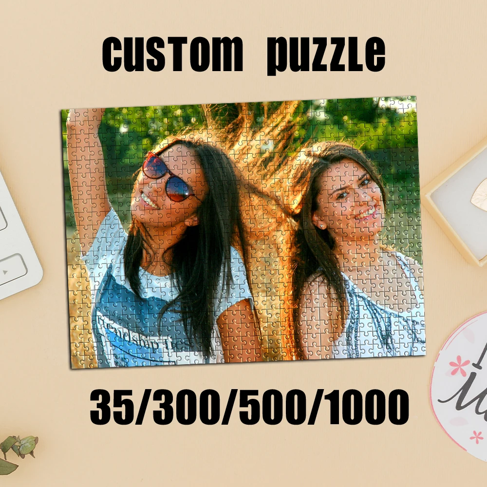 35/300/500/1000pcs Personalized Custom Photo Group photo Puzzle Party Favors Galentines Party Favors Gift Ideas