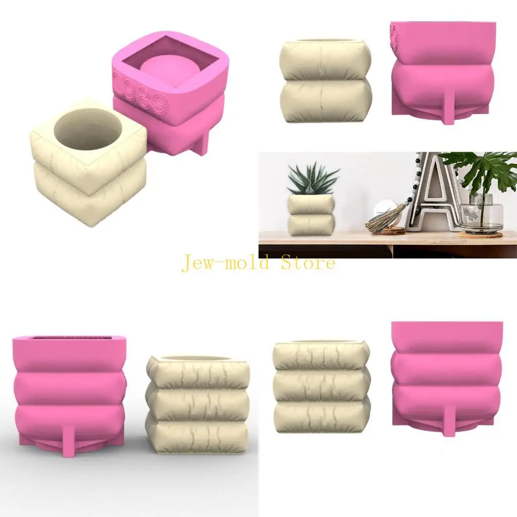 

C71B Handcraft Enthusiasts Silicone Mould Craft Supplies for Making Plant Pots