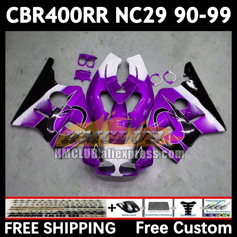 Bodywork For HONDA CBR400 CBR 400 RR 400RR 90 purple white 91 92 93 94 104No.117 CBR400RR NC29 1995 1996 1997 1998 1999 Fairings