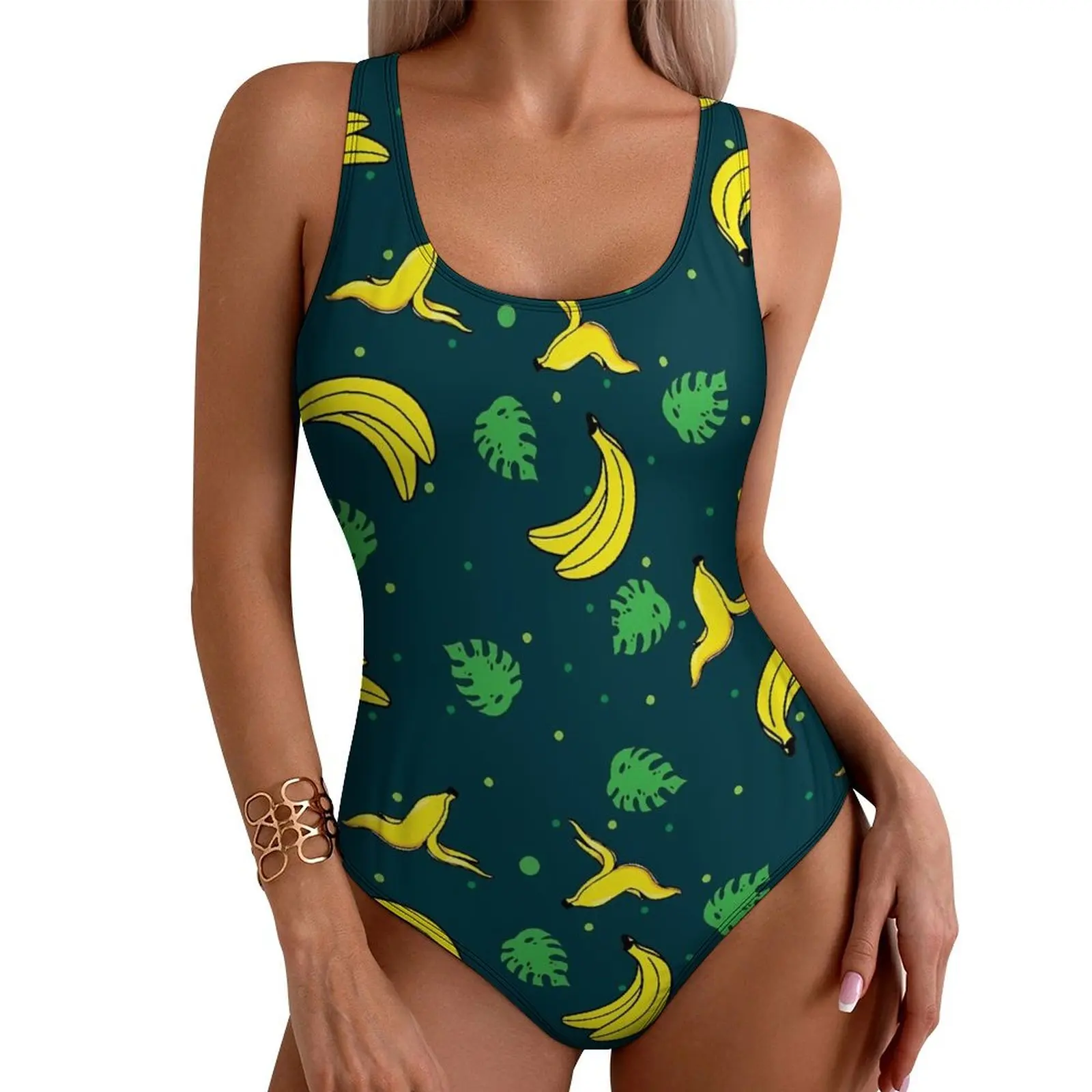 

Купальник с принтом банана, цельный купальник с зелеными листьями, модные монокини с эффектом пуш-ап, сексуальные купальники для отпуска и ванны, купальники «сделай сам» на заказ