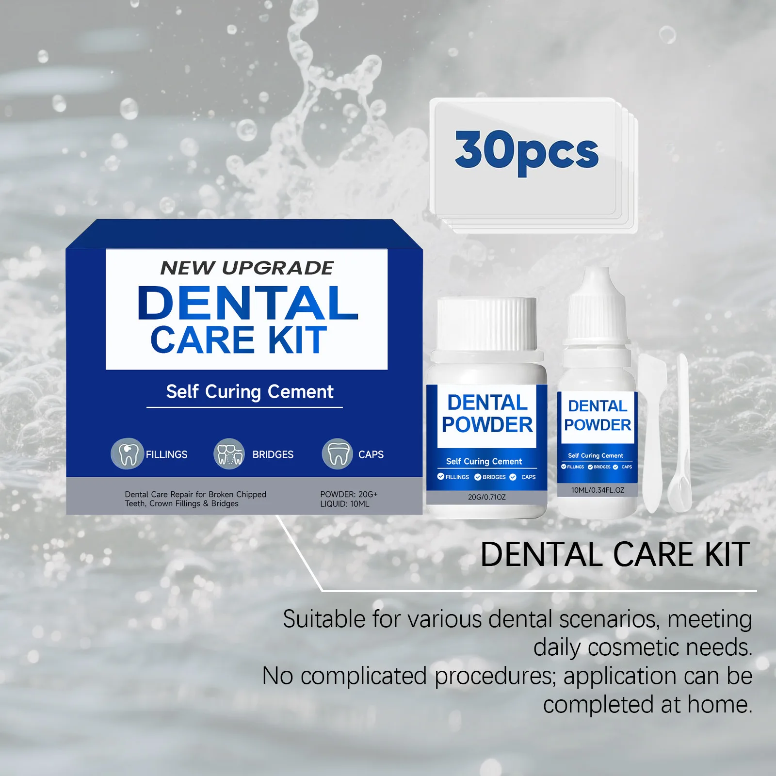 DIY Tooth Repair Kit for Broken Teeth Moldable Thermal Beads Temporary Filling Material Teeth Gap Repair Oral Care Kit